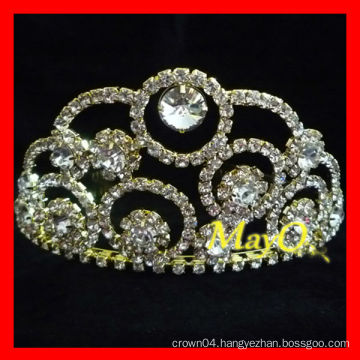 Fashion gold design diamond bridal tiara